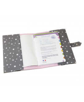 Protège carnet de santé rigide personnalisé - lapin - Cadeau de naissance fille personnalisé