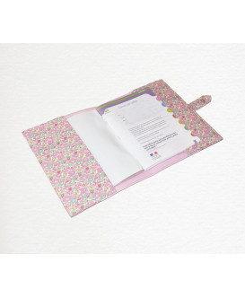 Protège carnet de santé rigide personnalisé - fée des fleurs - Cadeau de naissance fille personnalisé - liberty rose