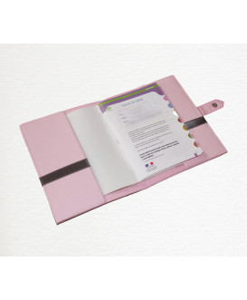 Protège carnet de santé fille rigide personnalisé rose- motif coeur - Cadeau de naissance personnalisé
