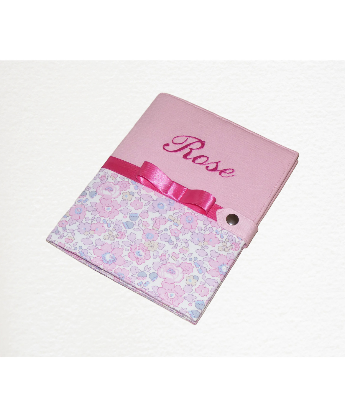 Protège carnet uni ROSE