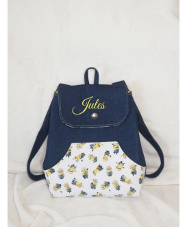 Sac à dos bleu foncé - garçon ou fille - Minions - T 3/5 ans