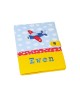 Protège carnet de santé rigide personnalisé - avion - garçon