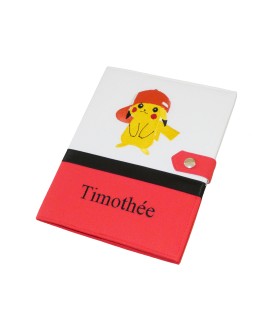 Protège carnet de santé fille - garçon personnalisé rigide - pokémon - pikachu