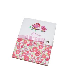 Protège carnet de santé rigide personnalisé - Cadeau de naissance personnalisé - oiseau liberty
