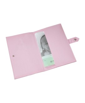 Pochette de rangement personnalisable pour carnet de santé - princesse - rose