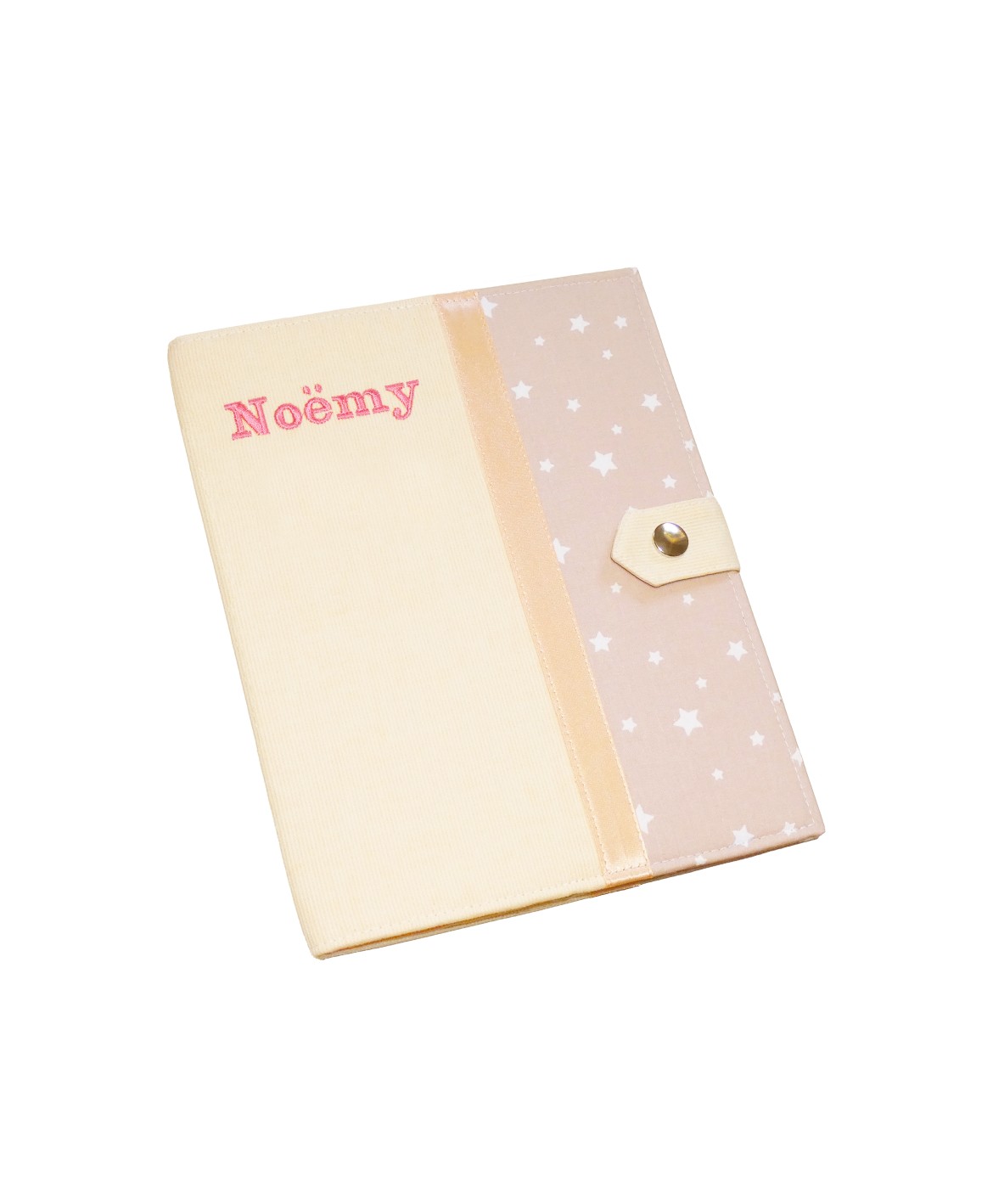 Protège carnet de santé rigide personnalisé - étoiles - Cadeau de naissance personnalisé fille