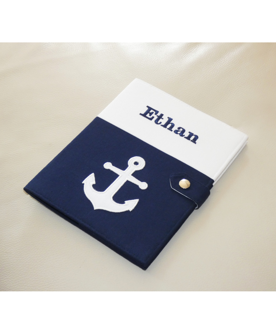 Protège carnet de santé rigide personnalisé - Cadeau de naissance personnalisé - thème marin Protège carnet de santé rigide personnalisé - Cadeau de naissance personnalisé - thème marin
